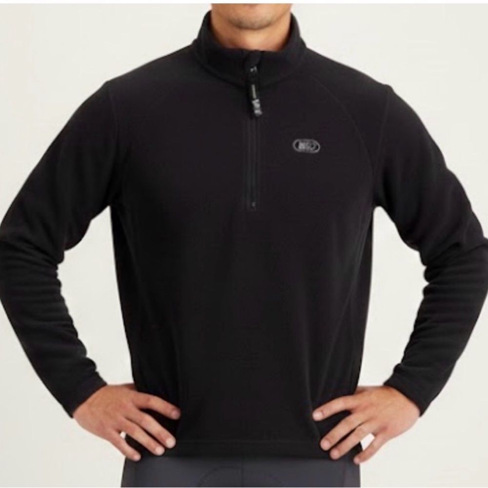 REI Men’s Dark Gray Quarter Zip Pullover Small Pocket Cycling Jersey Activewear